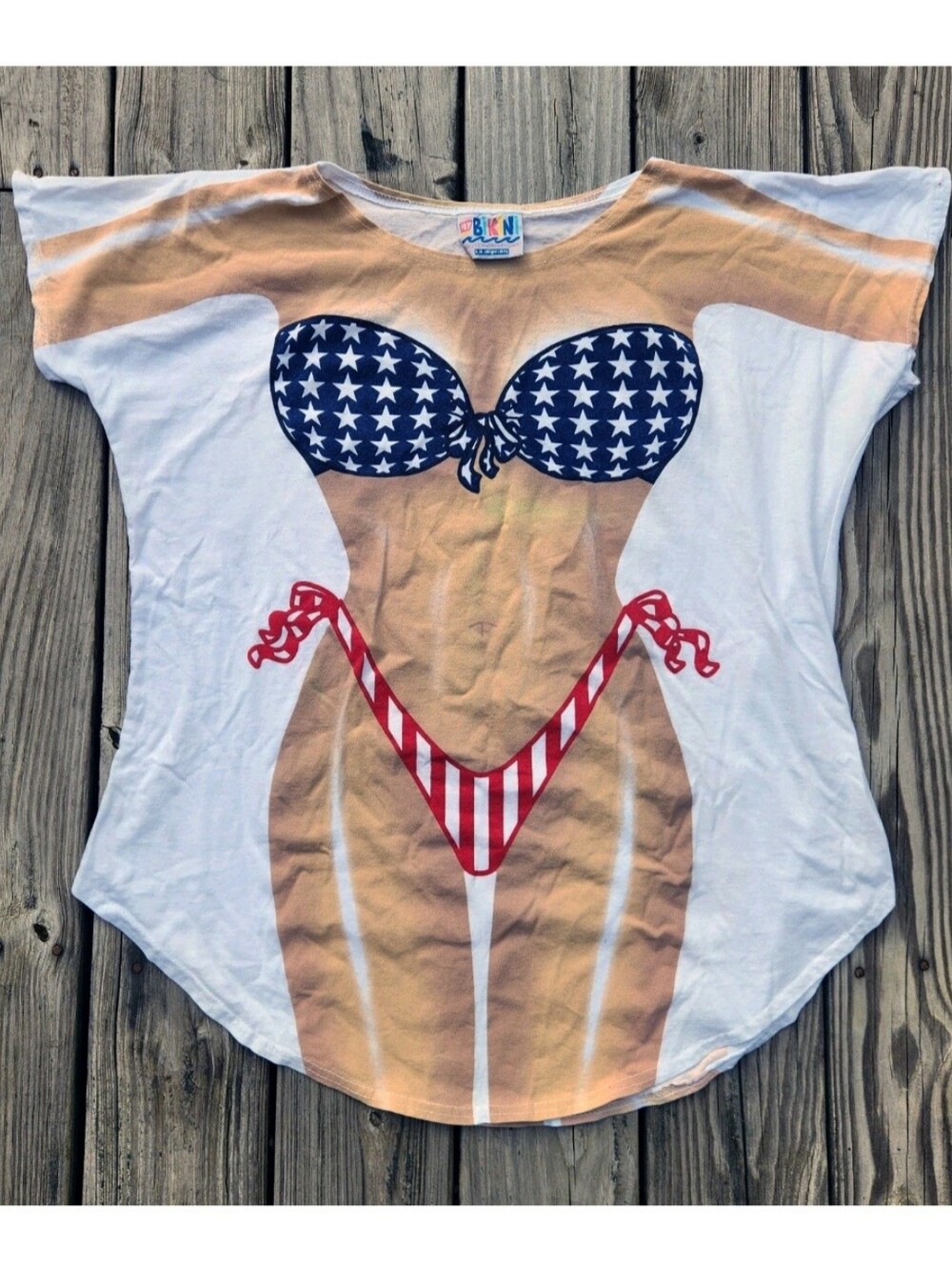 Vintage 90s L.A. Imprints My Bikini Beach Coverup Shirt